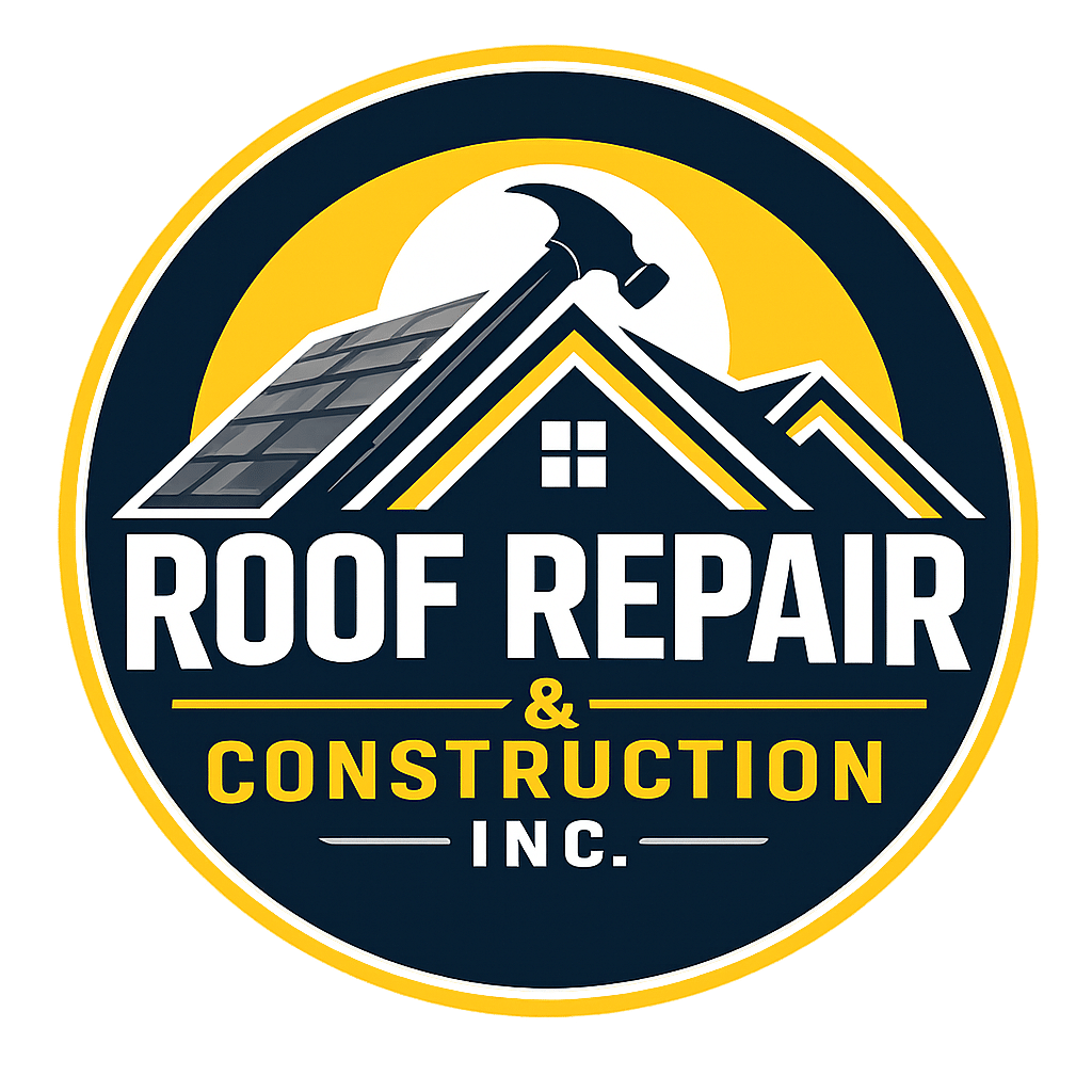 Roof Repair & Construction Inc logo with roof icon