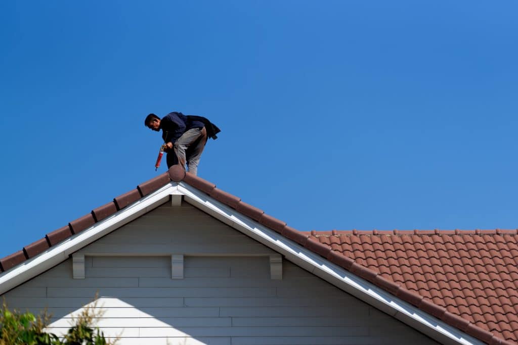 cracked tile roof